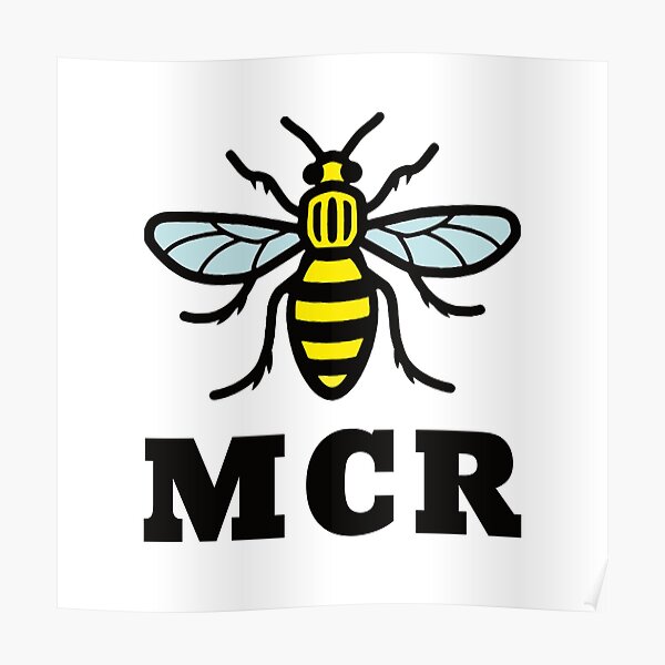 Manchester Bee MCR Poster RB1810 product Offical mychemicalromance Merch