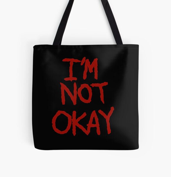 I'm Not Okay - MCR design. All Over Print Tote Bag RB1810 product Offical mychemicalromance Merch