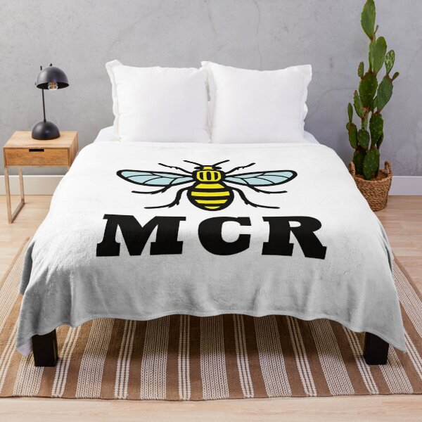 Manchester Bee MCR Throw Blanket RB1810 product Offical mychemicalromance Merch