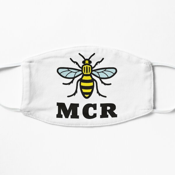 Manchester Bee MCR Flat Mask RB1810 product Offical mychemicalromance Merch